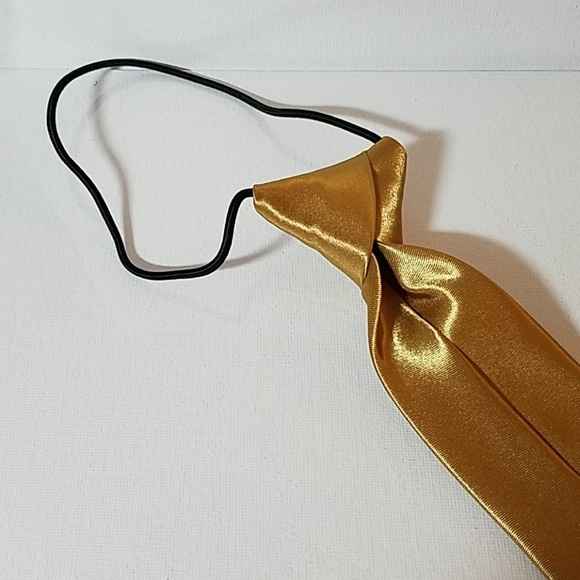 Boys Faux Satin Neck Tie 10 1/2" Various Colors - Picture 4 of 7